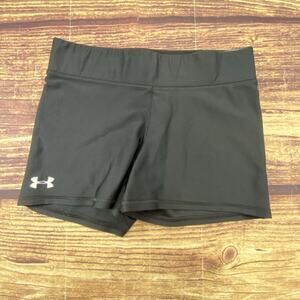 Under Armour HeatGear Gray Compression Running Athletic Shorts Large Womens